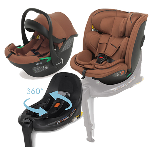 Coche TICTOC 5 pzas. silla, capazo, portabebes, base y silla hasta 12 años
